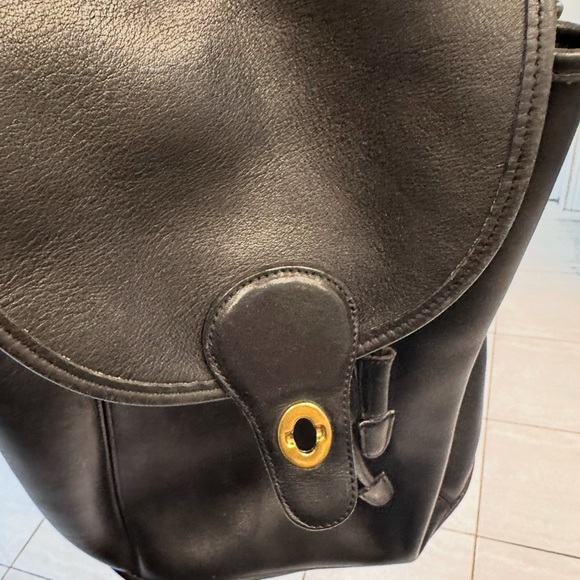 Vintage Coach Black Leather Backpack - Picture 4 of 16